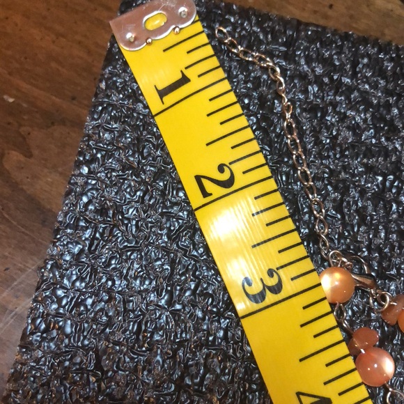 Orange & Green Beaded Necklace And Earrings With Glass Pendant - Picture 12 of 14